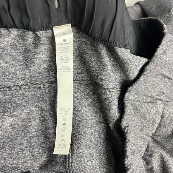 Lululemon On The Fly Pant  27" Size 8 Heathered Black‎ (Gray) - Picture 9 of 14